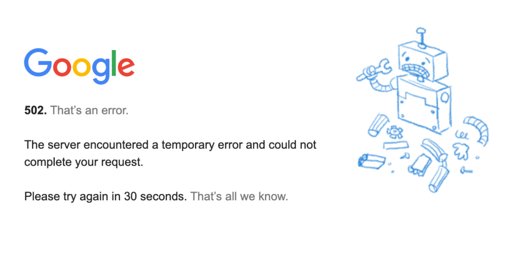 google down